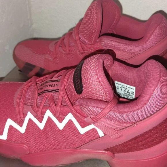 Adidas Jazzberry Jam Red Black Crayola Free To Create Lace Up Sneakers Youth 3.5 - Picture 3 of 7